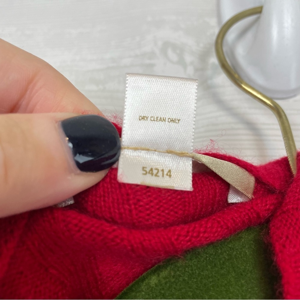 Nordstrom Red Wool/Cashmere Blend Ribbed Cardigan Size Large - Picture 4 of 6